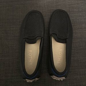 Rothy black loafers size 10
